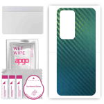 apgo Protective Skin Sticker for the back compatible with Xiaomi Redmi 10 Prime 2022, Wrap Film, Foil, Vinyl - Pattern Carbon Chameleon CAKA1