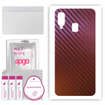 apgo skin sticker film foil vinyl for the BACK compatible with Samsung Galaxy A40, scratch-resistant, easy to install - Carbon Chameleon CAKA5