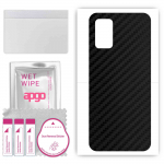 apgo Protective Skin Sticker for the back compatible with Ulefone Note 12, Wrap Film, Foil, Vinyl - Pattern Carbon Black