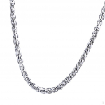 Unisex Stainless Steel mm-6mm Width 23.6'' Chain 3mm