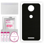 apgo Protective Skin Sticker for the back compatible with Motorola Moto C Plus, Wrap Film, Foil, Vinyl - Pattern Matrix