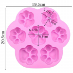Silikoonvorm Lovely Paw Ice Cube Seep Fondant Dekoratsioon Silikoon Shape Vorm Pink