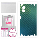 apgo Protective Skin Sticker for the back+sides compatible with Nothing Phone 1, Full Wrap Film, Foil, Vinyl - Pattern Carbon Chameleon CAKA1