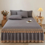 puuvillane voodiseelik kolmeosaline komplekt paksendatud libisemisvastane voodikate pits voodilina madratsi kaitsekate only 2pcs Pillowcase