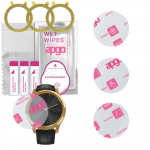 3x apgo Ultra-Clear Hybrid protective glass compatible with Garmin Vivomove Luxe, flexible nano glass, great replacement for tempered glass, scratch-r