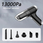 Uus 120000Pa harjadeta 3IN1 juhtmeta autotolmuimeja k&auml;eshoitav mini kaasaskantav juhtmeta tolmuimeja auto koduseks lauaarvuti lemmikloomade puhastamiseks must