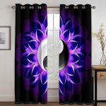 Hiina stiilis Taiji Bagua disain taoistlik traditsiooniline kultuur kardinad 2 paneeli luksuslik elutuba magamistuba akna dekoor kardinad 100W130H(CM)40x51in&Hook
