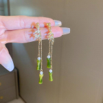 GemChic naiste k&otilde;rvar&otilde;ngad, k&otilde;rvar&otilde;ngad, n&otilde;el, bambusest s&otilde;lm, lehtede imitatsiooniga p&auml;rli tuttk&otilde;rvar&otilde;ngad, trendikad armsad s&uuml;nnip&auml;eva j&otilde;uluehted, kingitus