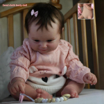 50 cm Reborn Doll Maddie t&auml;issilikoonist v&otilde;i riidest korpus, valikuline simulatsiooninukk K&auml;sitsi valmistatud peen 3D-v&auml;rvitud nahajuurtega juustega laste maja M&auml;ngi beebinukk cloth body
