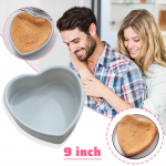 Multi-purpose cake silicone round love heart-shaped layered cake pan