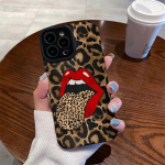 Sexy Lips Leopard Tongue Baby Skin prinditud &uuml;mbris iPhone 15 Pro Max 14 13 12 11 Pro XR Xs 6 7 8Plus SE 2020 k&otilde;ikeh&otilde;lmav pehme silikoonkate iPhone 15 Pro Max