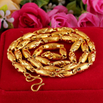 Kullav&auml;rvi kvaliteet oliivi&otilde;li kaelakee meeste kiusaja auto bossi kett Boutique kaelakee luksus. 60CM kuld