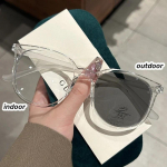 Mood Intelligentsed fotokroomprillid Meestele Naistele V&auml;rvi muutev l&uuml;hin&auml;gelikkus Prillid Unisex Round Travel P&auml;ikeseprillid 0-1.0-4.0 -1.5