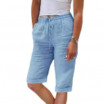 Naiste l&uuml;hikesed p&uuml;ksid elastse v&ouml;&ouml;kohaga reguleeritava n&ouml;&ouml;riga vabaaja p&uuml;ksid taskutega, &uuml;hev&auml;rvilised avarad p&otilde;lvepikkused p&uuml;ksid 2XL