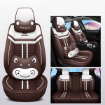 T&auml;ielik viiekohaline Full Surround autopadi Four Seasons universaalne autoistme kate Nahast kulumiskindel m&auml;&auml;rdunud hingav autoistme kate Luxury model kohv