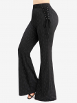 Rosegal Plus Size Glitter Line siset&uuml;kk pits Up soonik pull on flare p&uuml;ksid XL must