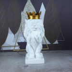 Kodukaunistus Nordic Crown Lion Creative Hotel Kodu Elutuba Vaik L&otilde;vi kujukesed Miniatuurid Veranda Pehme k&auml;sit&ouml;&ouml; Lauakaunistus 8.5*12*23cm kuld
