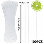 100 tk korduvkasutatavad akr&uuml;&uuml;list pulgakommipulgad l&auml;bipaistvad l&auml;bipaistvad kookipulgad pulgakommide valmistamiseks 3mmx102mm