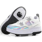 28-42 Laste tossud Jooksujalatsid Kahe rattaga Lahtiv&otilde;etavad &Otilde;pilasuisukingad Tossud Roosad Rulljalatsid t&uuml;drukutele 37 valge