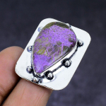 Purpurite Gemstone handmade 925 Sterling Silver gift Jewelry Ring Size 7 j3i87
