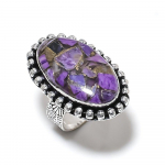 Copper Charoite Gemstone Handmade 925 Sterling Silver Jewelry Ring Size 6 u4e61