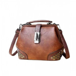 StyleGarage Pruun nahast &otilde;lg Crossbody naiste k&auml;ekottide kott
