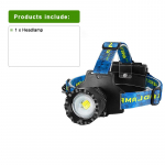 &Uuml;livalgusega 500 W LED-esilatern avariivalgus timmitav esituli veekindel peataskulamp Reguleeritav lamp Laetavad &ouml;&ouml;tuled A-Headlamp