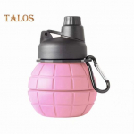 Sportlik veekeetja, suure mahutavusega ruumis&auml;&auml;stlik Mugav vastupidav kokkupandav reisik&auml;mpingu veepudel v&auml;litingimustes 550ML roosa