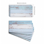 4/12 tk Sinine puidust seinaplaadi kleebis isekleepuv veekindel PVC k&ouml;&ouml;gi vannitoa sisustus S