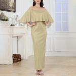 Naiste moodne seksikas &uuml;hev&auml;rviline &otilde;laga slim fit litritega m&auml;hitud puusal&otilde;hega pidulik kleit XXXL h&otilde;be