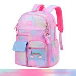 &Uuml;leminekuga v&auml;rvidega printsess seljakott t&uuml;drukutele algkoolis, k&uuml;lgmine avamine, &uuml;likerge, suure mahutavusega, vanusele 6-12 small roosa