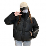 Naiste talvine puuvillane mantel taskutega, p&uuml;kskraega, pikkade varrukatega, &uuml;hev&auml;rviline, kerge, paksendatud ja soe &uuml;ler&otilde;ivas M roheline