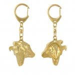 Collie Smooth - Gilded key ring with dog, handbag decoration, luxury accessory by Art-Dog brand