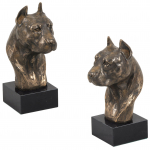 American Staffordshire Terrier, Amstaff III - Dog statue, bust on stone base, sculpture, trophy for dog show by Art-Dog brand