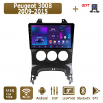 Android Carplay Auto Raadio Peugeot 3008 2009-2015 jaoks Multimeediam&auml;ngija Peaseade Stereo GPS Navigatsioon BT WIFI 2+32GB 1+16GB,B