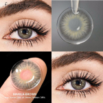 FUNSACHY 2 tk Sinised L&auml;&auml;tsed V&auml;rvilised Kontaktl&auml;&auml;tsed Silmadele Roheline Silm V&auml;rviline L&auml;&auml;ts Silmakontaktid Kosmeetiline Pupill Aastane V&auml;rviline L&auml;&auml;ts