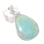 Natural Amazonite Gemstone 925 Sterling Silver Jewelry Pendant 1.97 v1w32