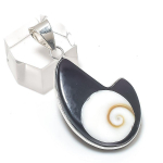 Natural Shiva Eye In Black Onyx 925 Sterling Silver Jewelry Pendant 1.77 b1j75