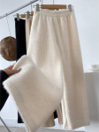 Uued talvised paksud vintage elastsed v&ouml;&ouml;koha sirged p&uuml;ksid naistele k&otilde;ik sobivad Mink Velvet &otilde;hukesed laiad p&uuml;ksid naiste vabaajar&otilde;ivad M