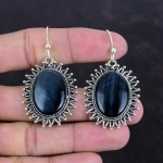Pietersiit K&otilde;rvar&otilde;ngas K&auml;sit&ouml;&ouml;na Valmistatud Gemstone'ist K&otilde;rvar&otilde;ngas 925 Sterling H&otilde;bedast K&otilde;rvar&otilde;ngas Parima Kvaliteediga Pietersiit Eheed Tervendav Kivi K&otilde;rvar&otilde;ngad Kingitused Emale white