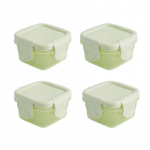 Toidu s&auml;ilituskonteinerid 60 ml K&ouml;&ouml;k s&auml;ilitusmahuti &otilde;hukindel kast V&auml;ikesed plastmahutid Lemmikloomatoit Niiskuskindel 5*5*4cm valge
