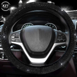 Universaalne 38 cm rhinestones roolikate koos Crystal Diamond s&auml;deleva auto hingava libisemisvastase roolikaitsega