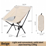 &Otilde;ues kasutatav kaasaskantav matkatool Oxfordi riidest kokkupandav, pikendatav iste kalastamiseks Grill-pikniku ranna &uuml;likerged toolid beež