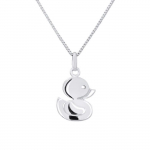 LEA &; ARTHUR - laste ripats "DUCK" muster - roodiumiga kaetud 925 sterling h&otilde;be