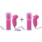 YSFMODE&reg; 2 Manettes Motion Plus Rose + 2 nunchuck Rose pour WII