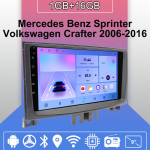Autoraadio Android Auto Carplay Mercedes Benz Sprinter Volkswagen 2006-2016 Multimeediumipleier peakomplekt Stereo GPS Navigatsioon BT WIFI 1+16GB 1+16GB