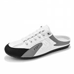 Kevadine Uus Meeste Kingad Mood Metsik Vabaaja Madala Tallaga Sandaalid 2024 Suvine &Otilde;huke Baotou Poolpl&auml;tud Zapatillas Hombre 39 valge