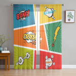 Dialoogiboksi plahvatuslikud t&uuml;llkardinad elutuppa Prindi l&auml;bipaistev Voile kardin Magamistoa akende varjestus kardinad Rulood Kodukaunistus W135 x H115cm x1&Rod Pocket