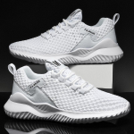 Mood vabaaja meeste kerge tennis sport suvine hingav v&otilde;rk s&ouml;rkimine pehme tald libisemisvastane platvorm &otilde;&otilde;nsad kingad Zapatos Altos Hombre 36 valge