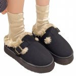 Mood SyfIyno 2024 Uued luksuslikud talvejalatsid naiste kingad Palus moodsad retrokingad puuvillased naiste tasase tallaga sussid, platvorm, naiste saapad 36 khaki